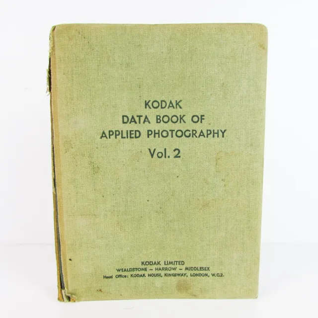 KODAK DATA BOOK OF APPLIED PHOTOGRAPHY VOLUMES 2 Vintage 1960s