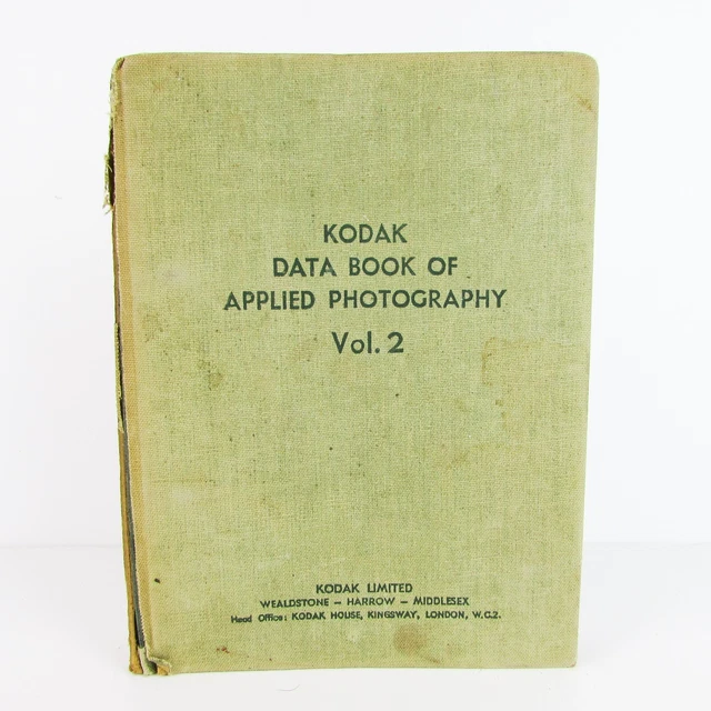 KODAK DATA BOOK OF APPLIED PHOTOGRAPHY VOLUMES 2 Vintage 1960s