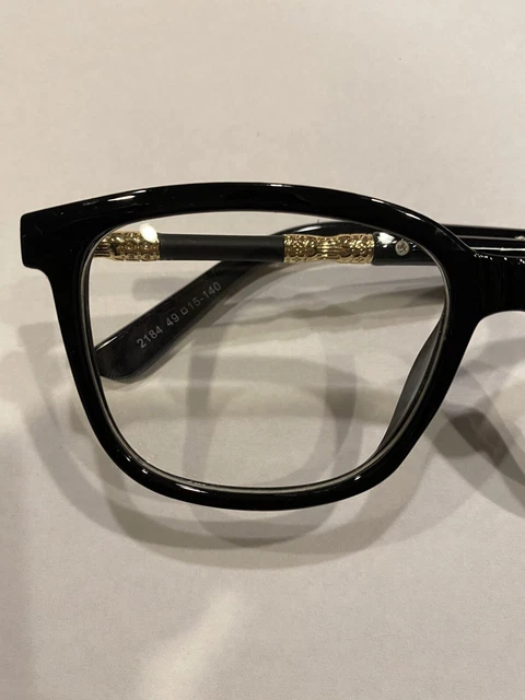 Louis Vuitton 2184 Black 49mm Eyeglass Frame/Hard Case/pouch/Cleaning Cloth 3