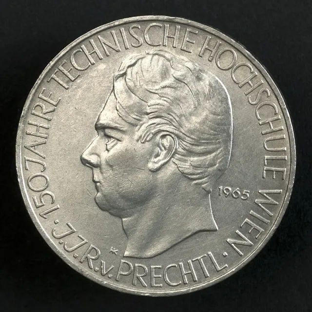 Ag coin Austria 25 schilling 1965 150th Anniversary Vienna Technical High School