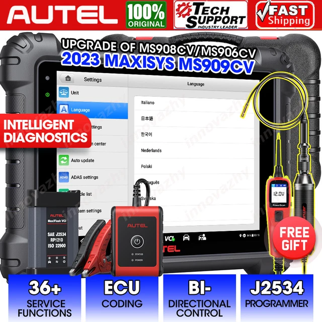 AUTEL MAXISYS MS909CV Heavy Duty Truck Scanner 2023 Intelligent