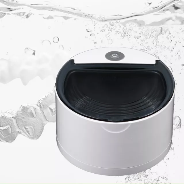 Self-timing Ultrasonic Teeth Cleaning Machine Denture Cleaner Storage Box New