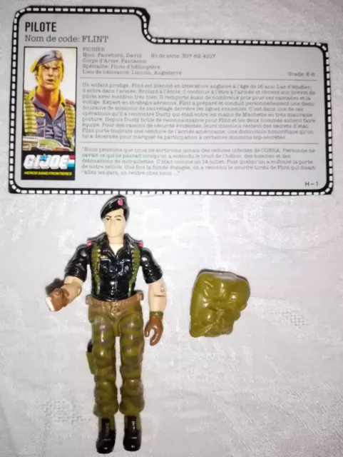 GI JOE Pilote / Flint v1 main cassée + backpack + filecard FR