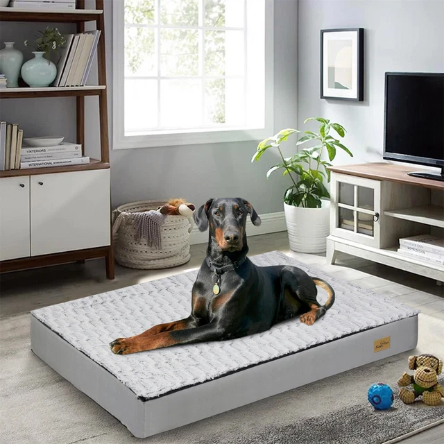 Rectangular Large Orthopedic Dog Bed Waterproof Pet Calming Mattress Sponge Foam