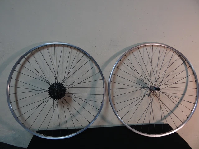 PAIRE DE ROUES RIGIDA 700C avec moyeux MAILLARD vélo vintage Pair of wheels EUR 39,98 - FR