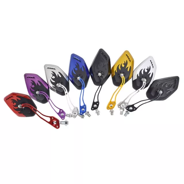 Universal Bicycle Motorbike Scooter Rearview Flame Style Rear View