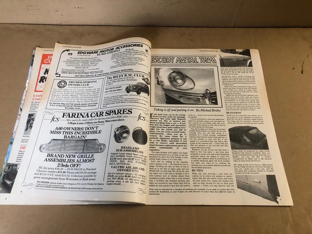 PRACTICAL CLASSICS SEPTEMBER 1982 Bristol 403 Bmc Austin 1100 1300 Wire ...