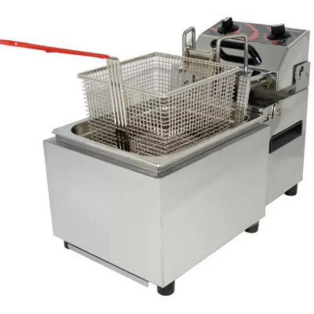 Woodson W.FAS80 Auto-Lift Single Pan Fryer - 8 Litres