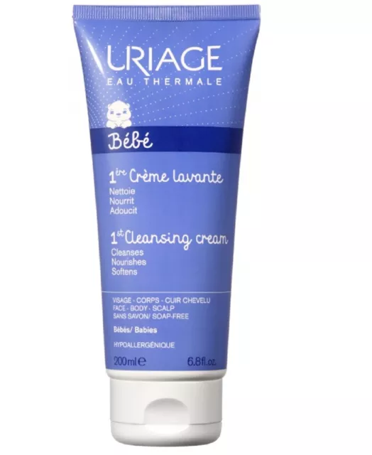 Uriage Baby Creme Lavante Foaming and Cleansing Soap Free Cream 200ml