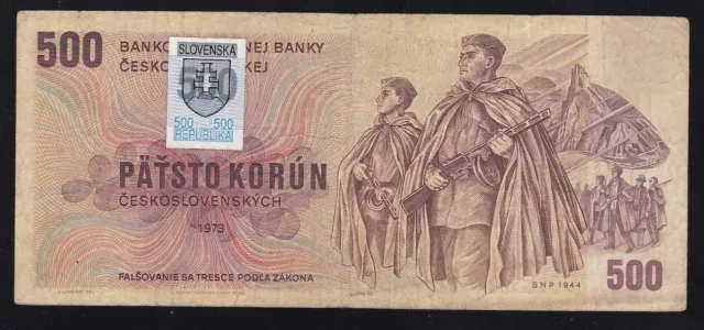 Slovakia ---  500  Korun  1973/1993 ---- F ------