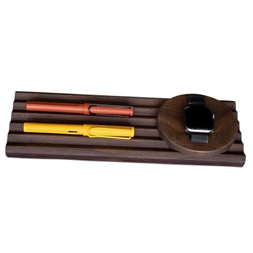 Think Out Horizo - Pen Holder - Wooden Desk Organizer, Pencil Holder, Walnut