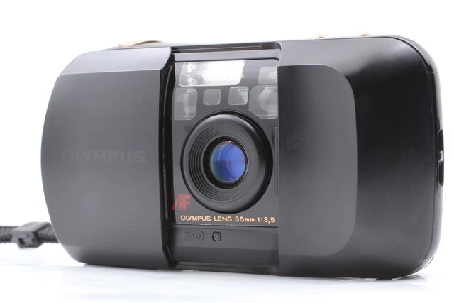 [Near MINT] Olympus μ mju Panorama Black 35mm Point & Shoot Film Camera  JAPAN