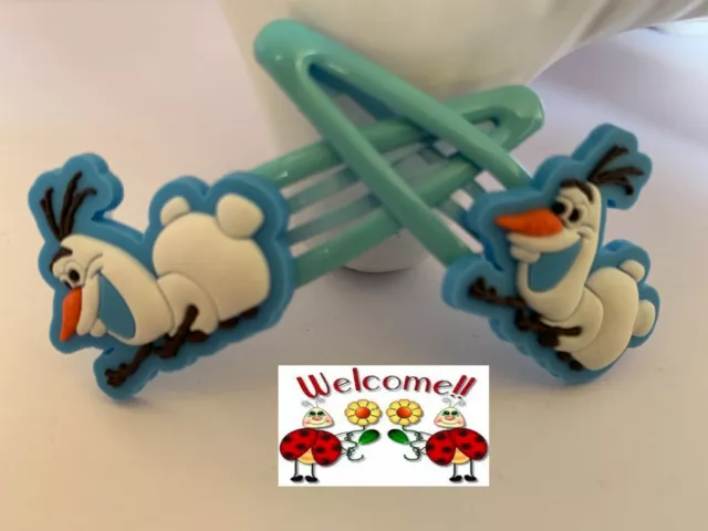 Brand New Cartoon Disney Frozen "Olaf" (Elsa, Anna) Hair Clips 7W