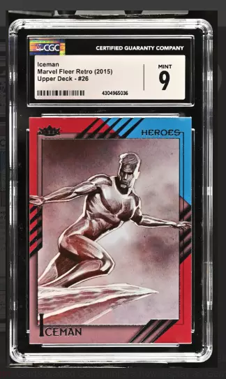 Upper Deck 2015 Iceman #26 Marvel Fleer Retro, CGC Grade 9