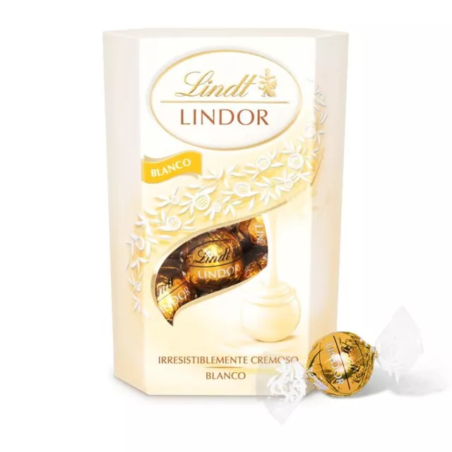 bombones LINDOR CORNET chocolate blanco, delicioso bombón con interior de