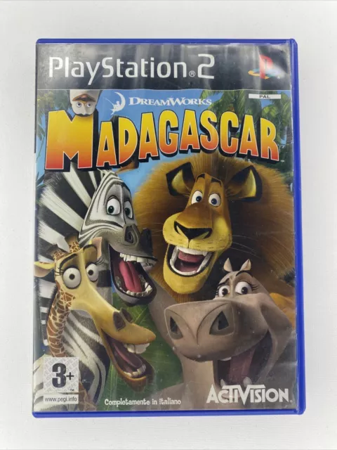 Madagascar PS2 sony PLAYSTATION 2 Game Video Game Italian Mint Condition