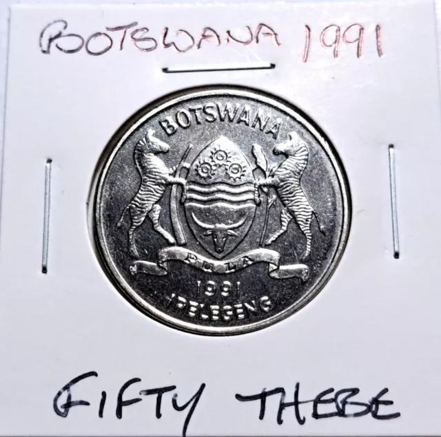 @@@  A Superb Bank Of Botswana 1991 Fifty Thebe @@@