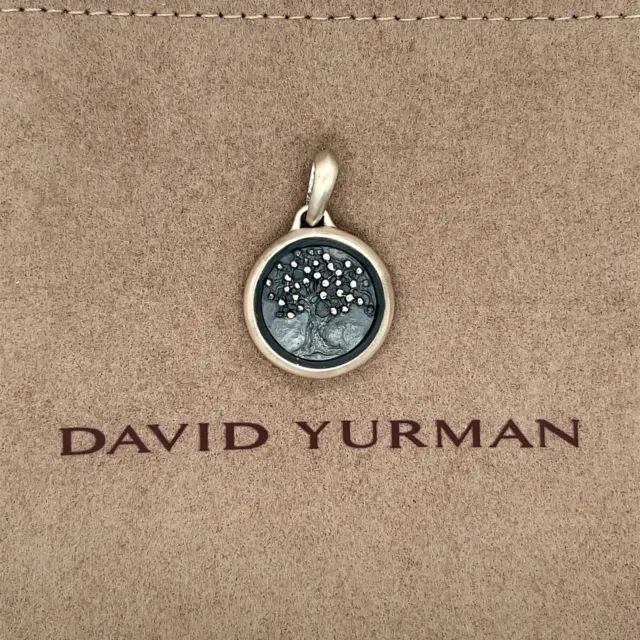 David Yurman Tree Of Life Pendant Charm Amulet Sterling Silver 925 Pendant