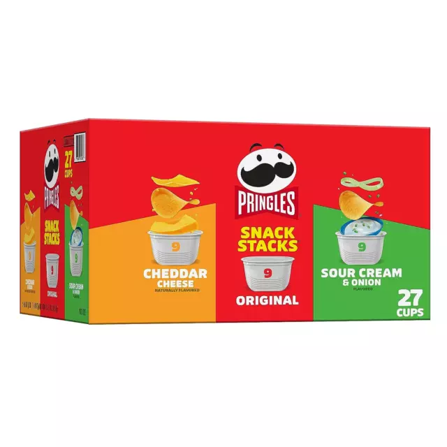 PRINGLES POTATO CRISPS Chips, Lunch Snacks, Variety Pack, 19.3Oz Box ...