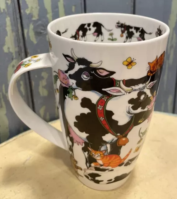 Hoofers Cherry Denman Dunoon Bone China Cows & Cats Henley Tall Coffee Cup Mug