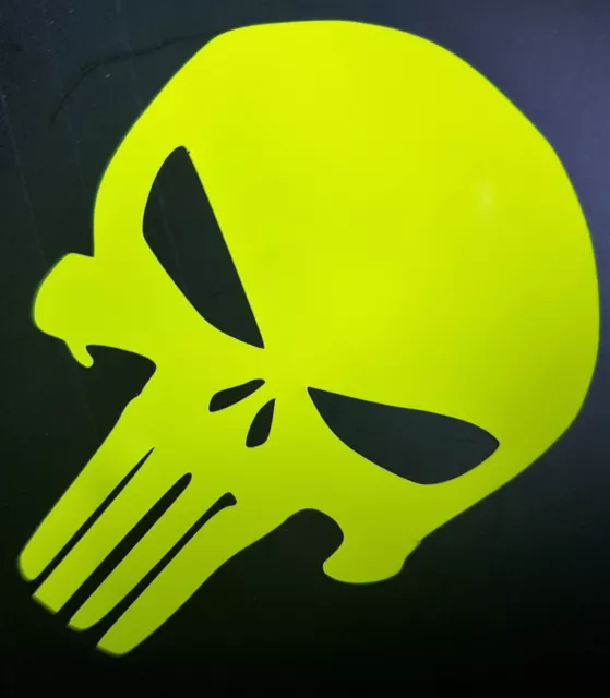 Skull Aufkleber Auto Style Sticker Tuning Racing JDM Schocker NEON GELB