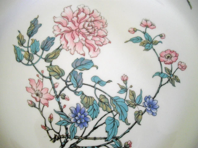 Vintage Syracuse China Restaurant SUMMERDALE Pink Flowers 10 1/2" Plates ~Setof4 3