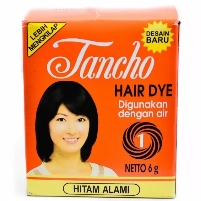 4 BOXES Tancho Hair Dye Powder Natural Black 6gr ORIGINAL FREE SHIPPING