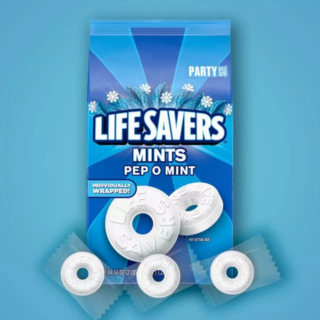 Life Savers Pep O Mint Individually Wrapped Party Bag 1.27Kg 2