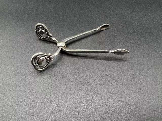 Georg Jensen Blossom Sterling Silver Sugar Tongs 3 5/8"