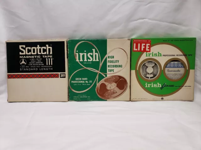 Vintage Reel High Fidelity Recording Tape Irish Brand Scotch COLLECTIBLE Memory