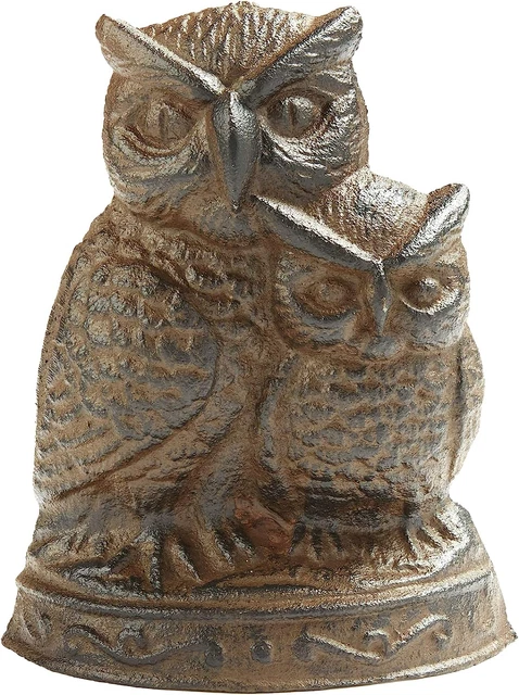 Antique Decor Decorative Owl Door Stopper - Cast Iron Door Stops for Bottom of D