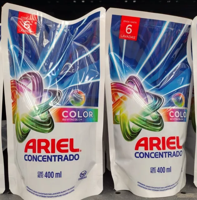 2X ARIEL DETERGENTE REVITACOLOR LIQUIDO CONCENTRADO - 2 de 400ml c/u ENVIO GRATS