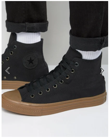 Converse all star hi boot black mono gum hotsell