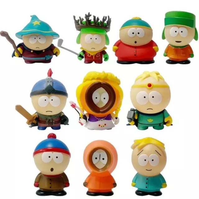 Set Of 5 South Park Anime Figure The Stick of Truth Kenny McCormick Stan Marsh