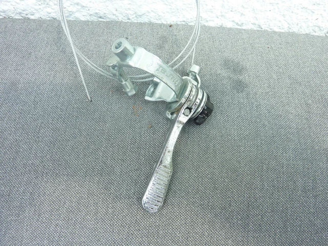Huret Levier De Vitesses Vélo Ancien - 28.6 Mm Avec Collier Et Câble - Vintage NOS