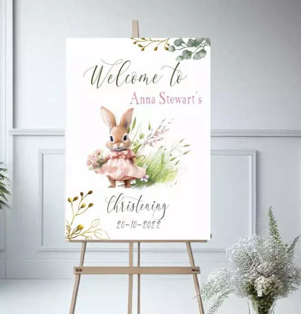 PERSONALISED COMMUNION christening  Welcome sign, A3 poster, banner, backdrop