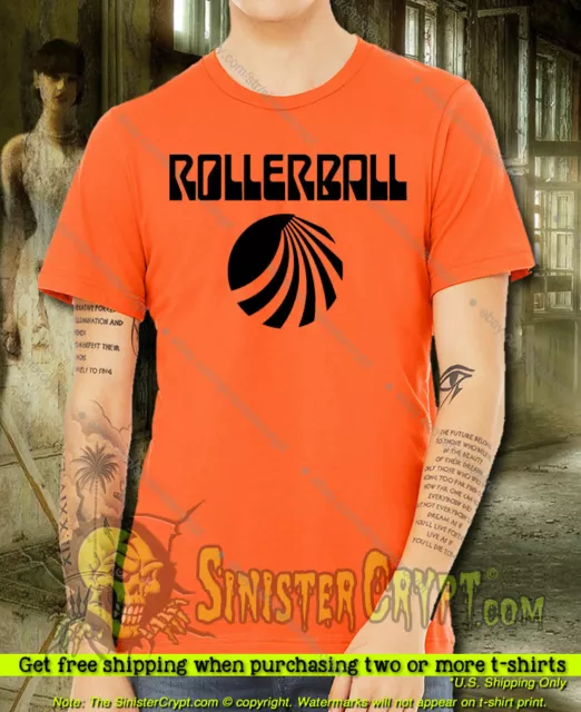 Rollerball t-shirt. Sci Fi Movie James Caan Retro Vintage 70's Cult Small to 6XL