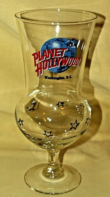 Planet Hollywood Washington Dc Hurricane Glass Drink Barware Cocktail Bar Used*