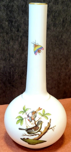 Herend Hungary Handpainted Rothchild Vase 6.5" Porcelain