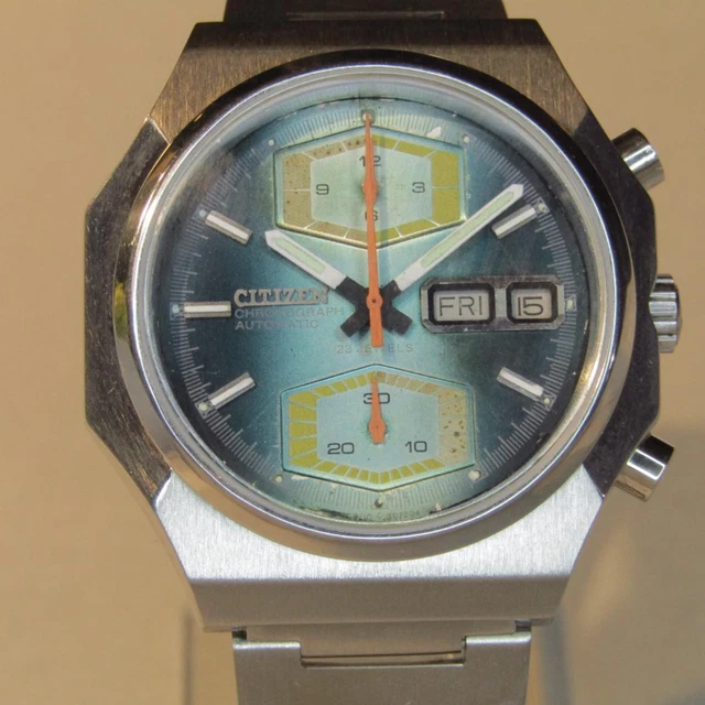 CITIZEN CHALLENGE TIMER Vintage Watch 1970s Octagon Case Hexagon