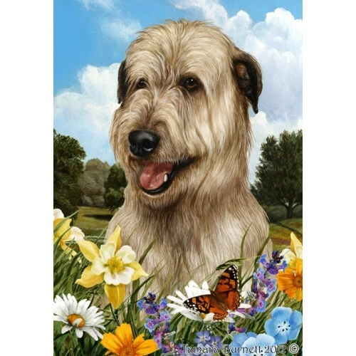 Summer House Flag - Wheaten Irish Wolfhound 18330