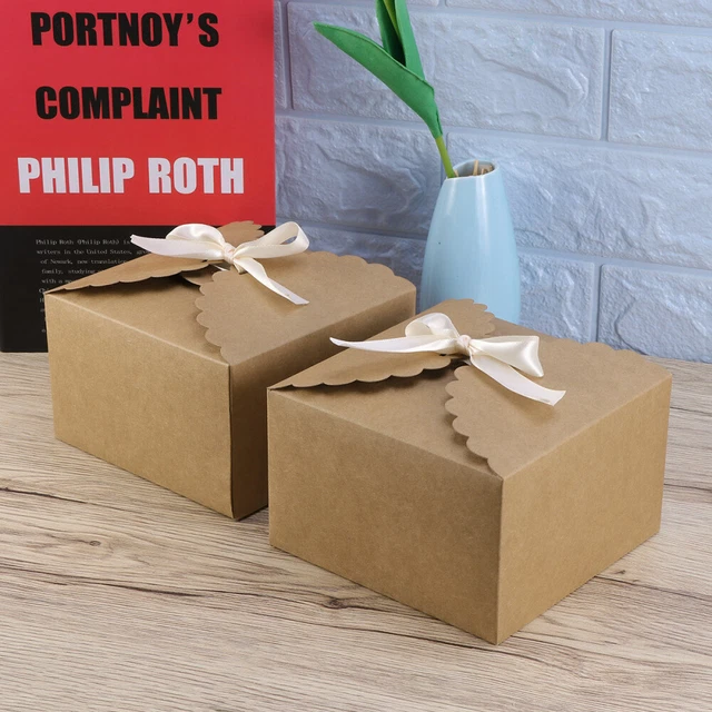 15 Pcs Boîte à bonbons en papier Cadeau de couleur unie traite des collations 5