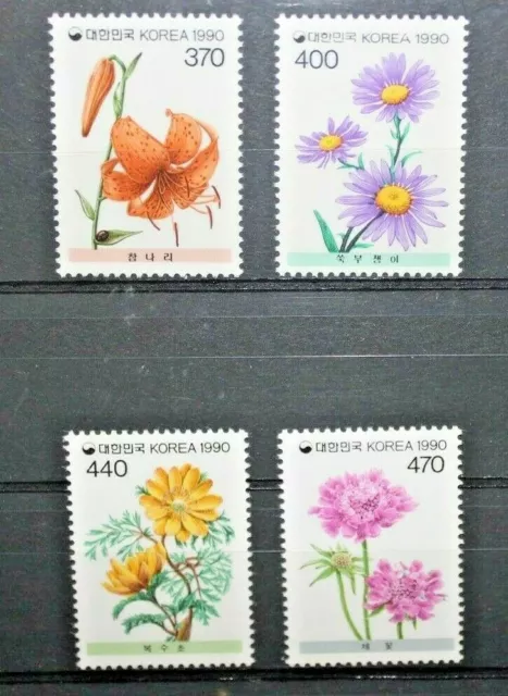 Corea Del Sud 1990 "Fiori Flora" Serie Nuova Mnh** Set (Cat.5A)