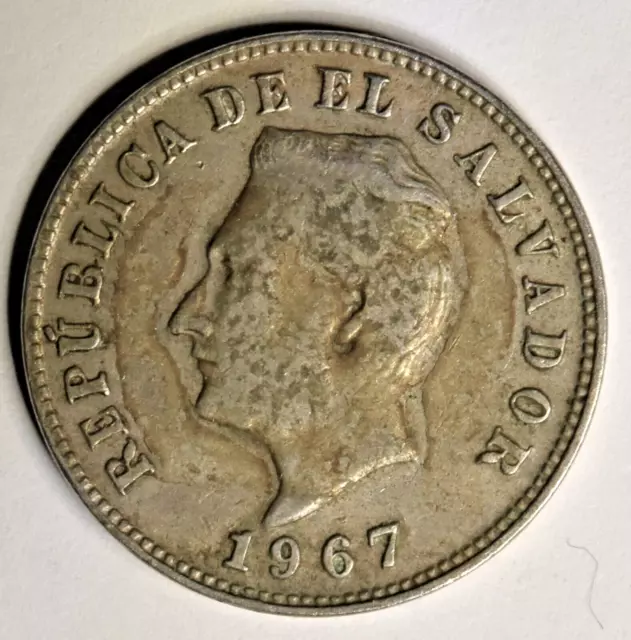 El Salvador 1967 ● 5¢ (five centavos) Francisco Morazán standard circulated coin