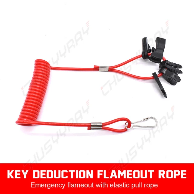 Motor Cable Lanyard Kill Stop Tether Safety Switch With 12V CO - Foto 4