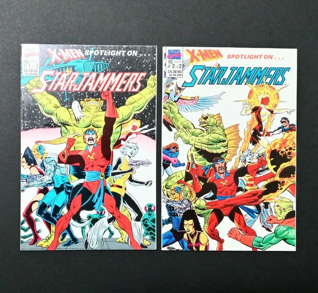 X-MEN Spotlight on The Starjammers Limited Series #1 & #2 (1990 Marvel Comics)