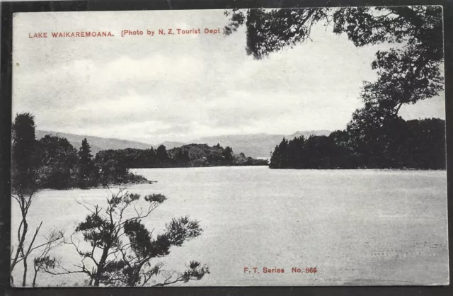 FIJI POSTCARD LAKE WAIKAREMOANA F.T.SERIES No866 USED 1908