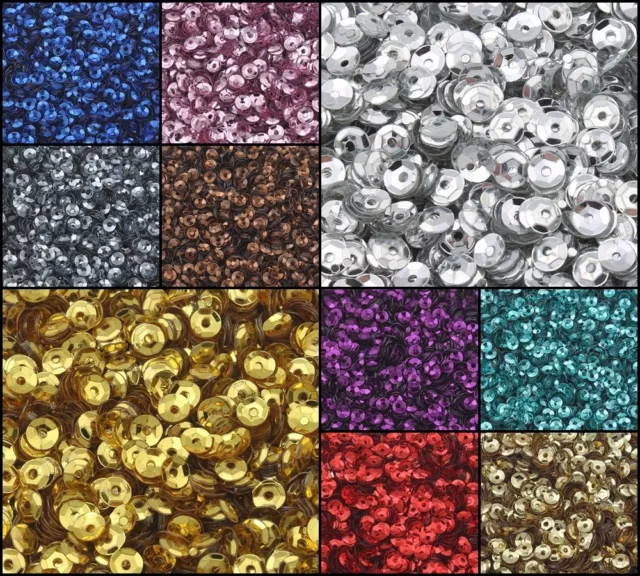 24000 Pailletten Gewölbt im Blister für Kleidung Schmuck 3mm (100g / 10 farben)