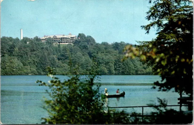 Postcard Lake Eagles Crestmont Inn Canoe Eagles Mere Pennsylvania A137