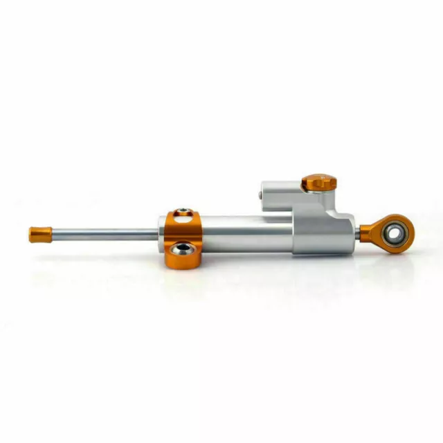 Universal Motorcycle CNC Adjustable Steering Damper Stabilizer Top Chrome